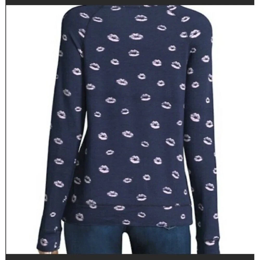 Joie Annora Lip Print Sweatshirt Sz XXS NWT - Picture 2 of 7